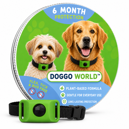 DoggoWorld™ – Cedarwood & Lemongrass Flea & Tick Tag for Dogs
