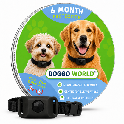 DoggoWorld™ – Cedarwood & Lemongrass Flea & Tick Tag for Dogs